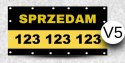 BANER REKLAMOWY SPRZEDAM OCZKOWANY WYTRZYMAŁY TRZYPASMOWY V5 100x100cm