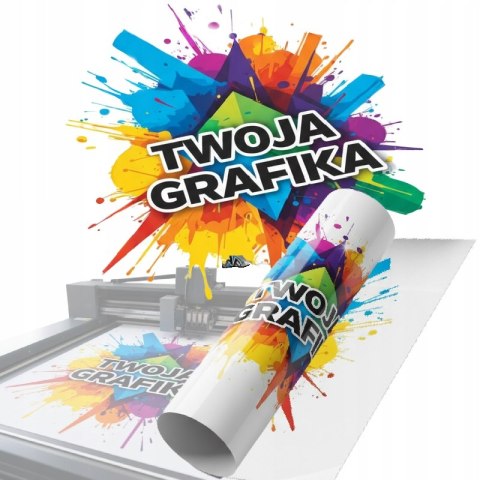 FOLIA SAMOPRZYLEPNA POŁYSK Z INDYWIDUALNYM PROJEKTEM 1m² - KOLOROWY DRUK