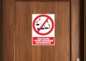 NAKLEJKA ZAKAZ PALENIA TYTONIU I PAPIEROSÓW ELEKTRONICZNYCH 21 x 14,8 cm