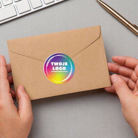 NAKLEJKI Z LOGO grafika reklamowe etykiety firmowe- FOLIOWE WODOODPORNE