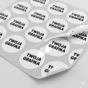NAKLEJKI Z LOGO grafika reklamowe etykiety firmowe- FOLIOWE WODOODPORNE