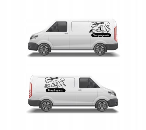 Naklejka na Kamper Samochód Kemping Bus Przyczepę Kempingowóz GÓRY