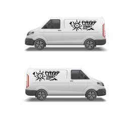 Naklejka na Samochód Kamper Kemping Bus Przyczepę Róża Cztery strony świata