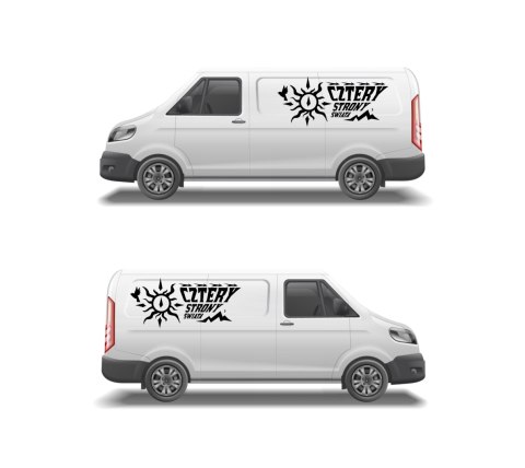 Naklejka na Samochód Kamper Kemping Bus Przyczepę Róża Cztery strony świata