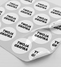 Naklejki Etykiety Wodoodporne z Własnym Nadrukiem Okrągłe 80 mm 120 szt.