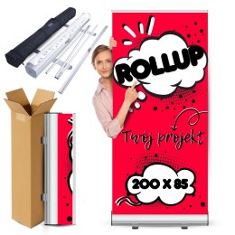 Rollup reklamowy 85x200 cm - stojak + wydruk baner reklamowy