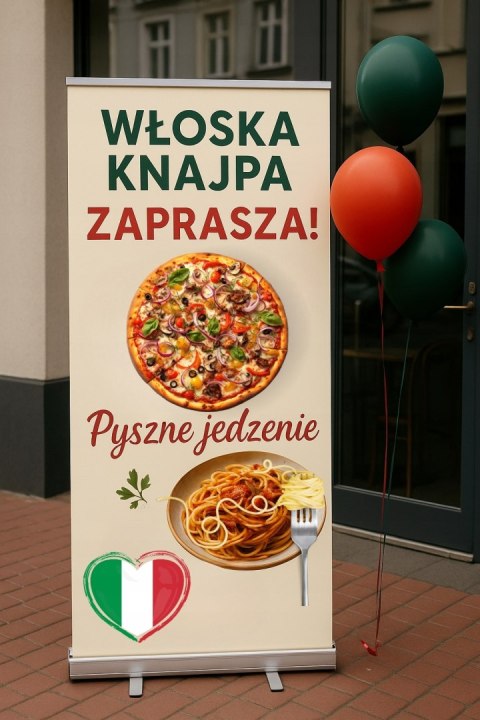 Rollup reklamowy 85x200 cm - stojak + wydruk baner reklamowy