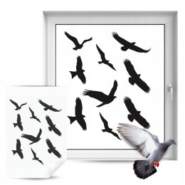 Zestaw samoprzylepnych naklejek na szybę odstraszających ptaki 9 sztuk