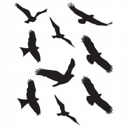 Zestaw samoprzylepnych naklejek na szybę odstraszających ptaki 9 sztuk