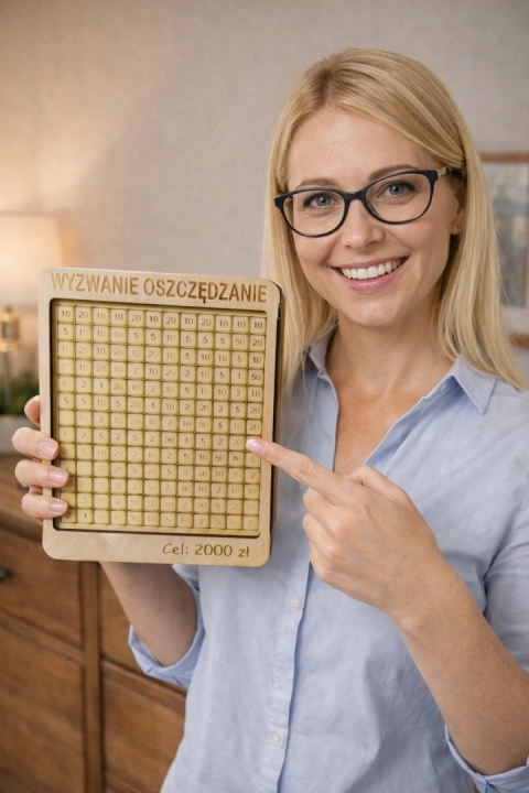 Skarbonka Wykreślana Wyzwanie Na Prezent Oszczędzanie 2000 zł Na Marzenia