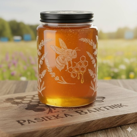 Słoik na miód 900 ml z grawerem